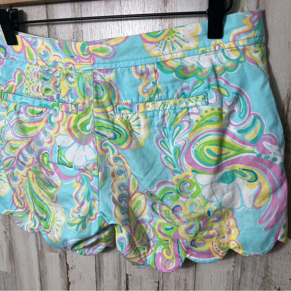 Lily Pulitzer Shorely Blue Double Trouble Buttercup Shorts Womens Size 0 - Picture 4 of 7